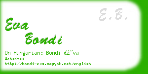 eva bondi business card